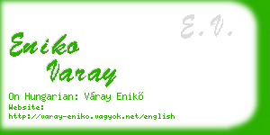 eniko varay business card