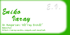 eniko varay business card